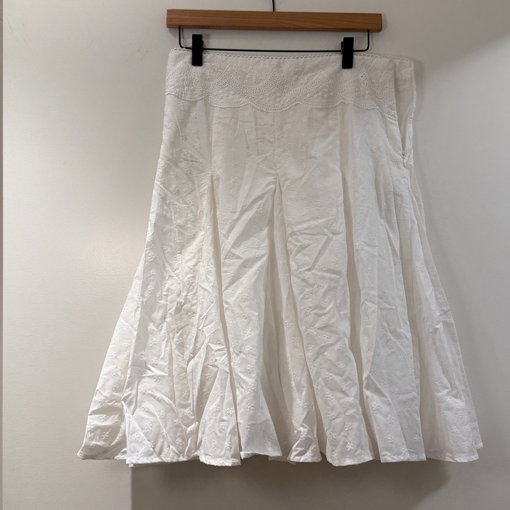 White My Mum Made It skirt with floral detailing